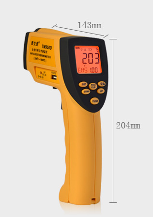 Handheld molten steel thermometer